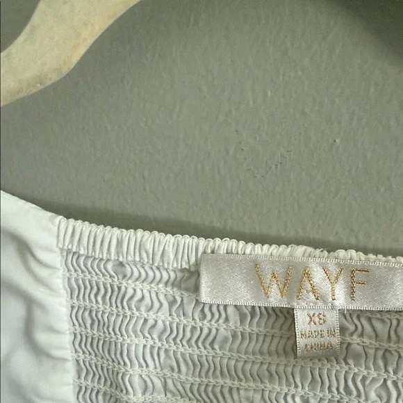 Wayf White Corset Puff Sleeve Blouse - Picture 2 of 5